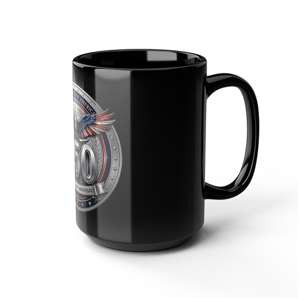 250th USofA Semiquincentennial Anniversary |15oz Black Ceramic Mug  Eagle Emblem - Picture 10 of 10
